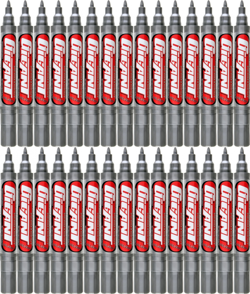 48x Marker permanentny Kamet Gigant, okrągła, 5mm, srebrny