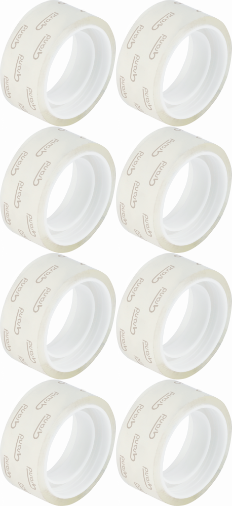 8x Taśma klejąca Grand, 18mm x 10m, przezroczysty