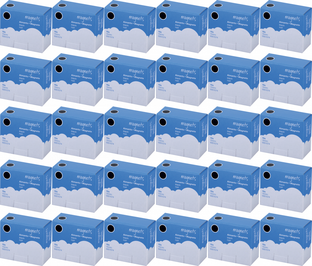 96x Magnesy Viking, 10mm, 10 sztuk, czarny