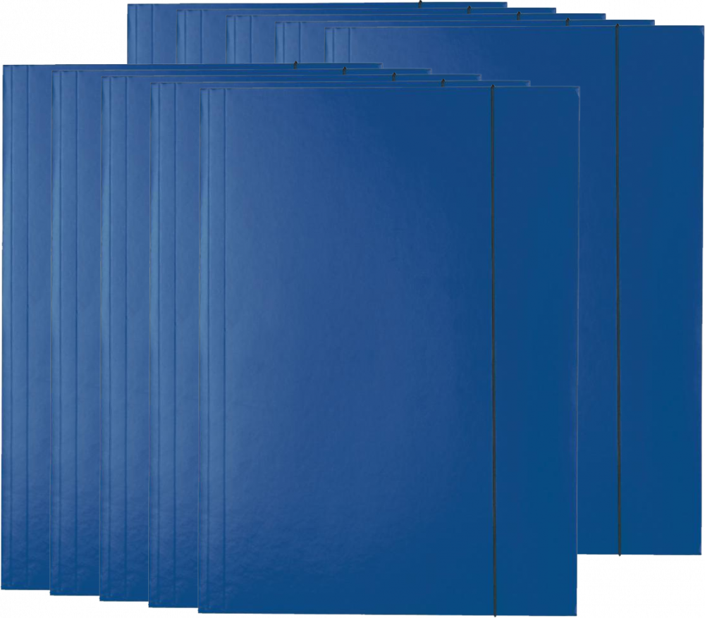 10x Teczka kartonowa z gumką lakierowana Esselte, A4, 400g/m2, 4mm, granatowy
