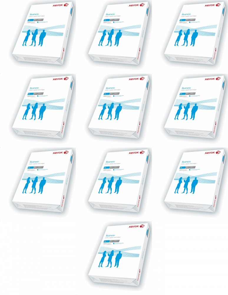 10x Papier ksero Xerox Business, A4, 80g/m2, 500 arkuszy, biały