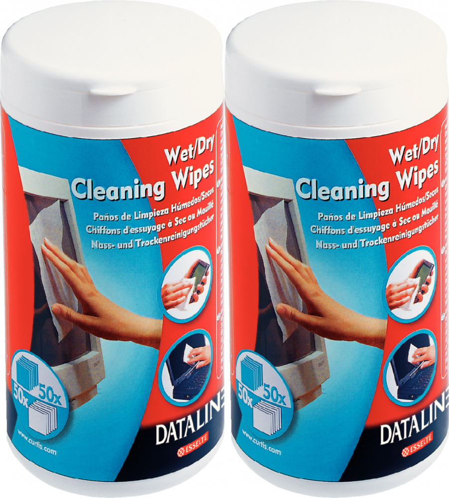 2x Chusteczki do czyszczenia ekranów Dataline, 100 sztuk