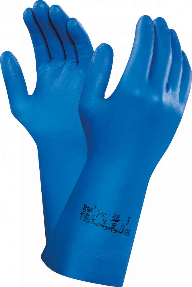 Rękawiczki nitrylowe Ansell Virtex 79-700, rozmiar 10 , niebieski