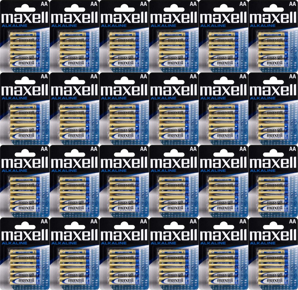 24x Bateria alkaliczna Maxell, AA, 4 sztuki
