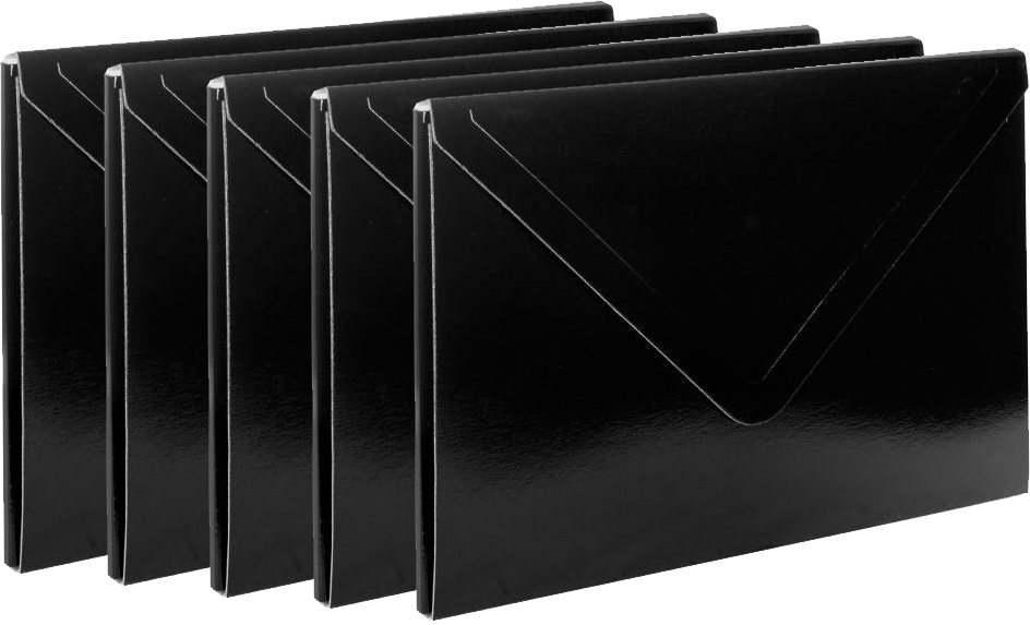 5x Teczka na rzep VauPe, kopertowa, A3, czarny