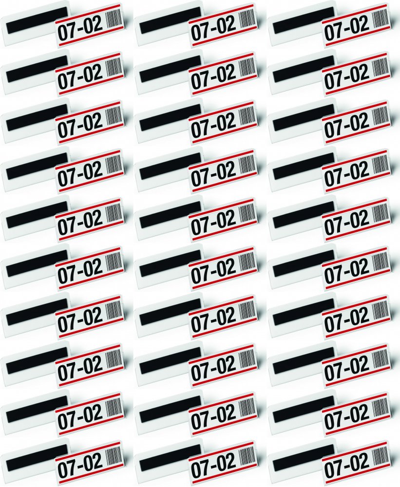 3x Kieszeń magnetyczna Durable Hard Cover, 100x38mm, 10 sztuk, transparentny