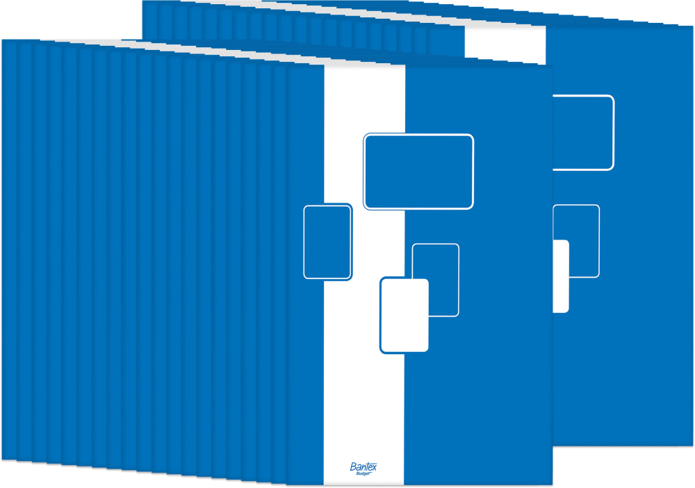 40x Blok biurowy w kratkę Bantex Budget, A5, 100 kartek, biało-niebieski