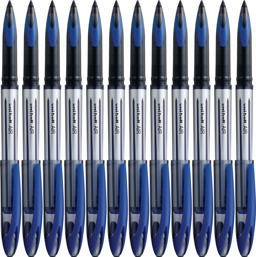 12x Pióro kulkowe Uni-ball UBA-188L AIR , 0.7mm, niebieski