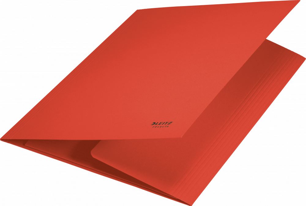 Teczka na dokumenty Leitz Recycle, A4, kartonowa, 2mm, czerwony