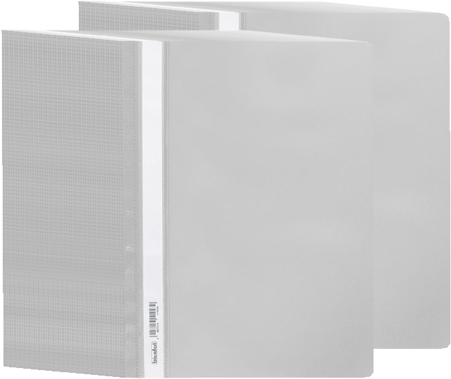 100x Skoroszyt plastikowy oczkowy Biurfol, miękki, A4, szary