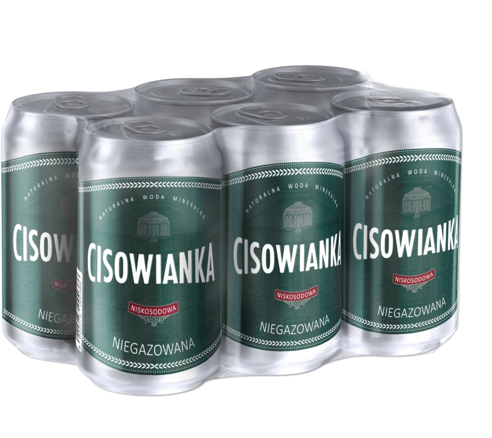 6x Woda niegazowana Cisowianka, 0.33l, puszka