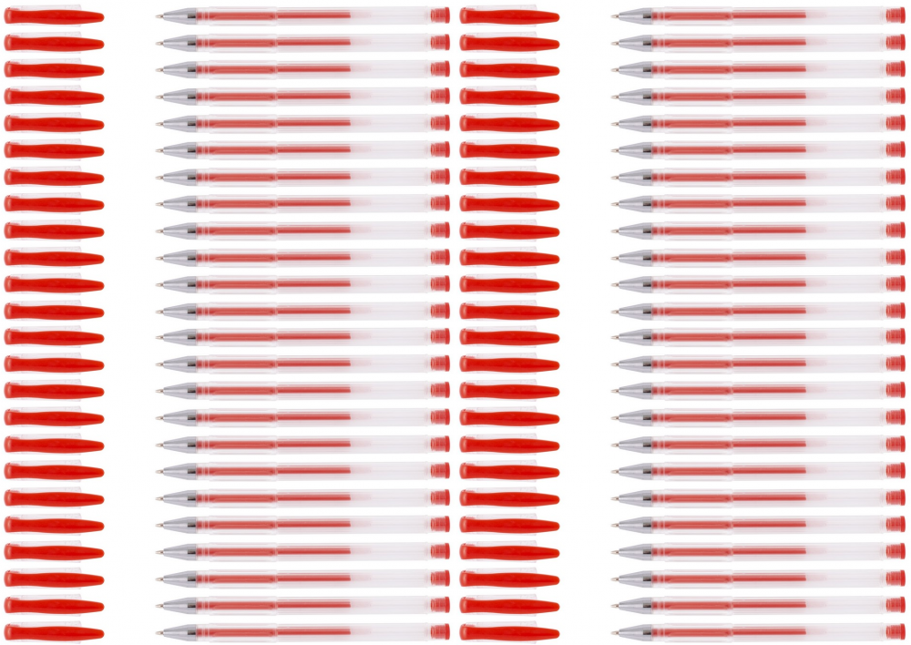 24x Długopis żelowy D.Rect, 3006, 0.5mm czerwone