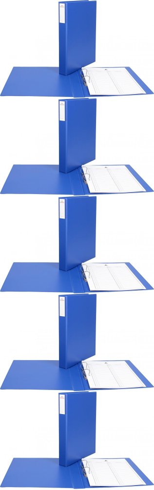 5x Segregator ringowy do akt osobowych Biurfol, A4, 45mm, 2 ringi, granatowy