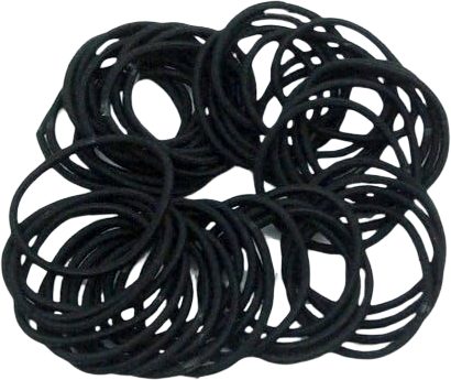 Gumki do włosów cienkie, 100 sztuk
