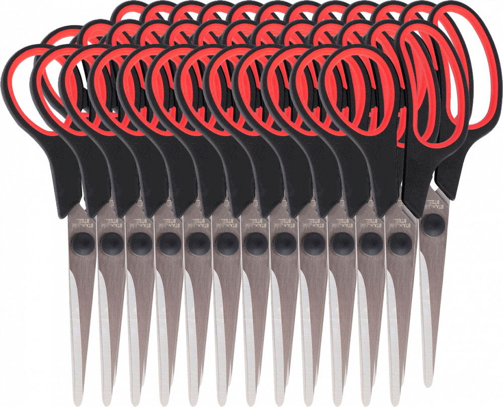 24x Nożyczki biurowe D.Rect SG-160, 16cm, czarny