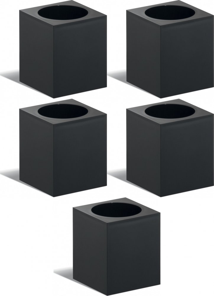 5x Kubek na długopisy Durable Visifix Cubo, 75x75x90mm, czarny