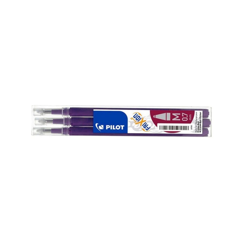 Wkład do wymazywalnego pióra kulkowego Pilot, Frixion, 0.7mm, 3 szt, fioletowy