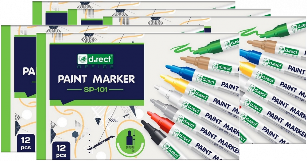 60x Marker olejowy D.Rect SP-101, okrągła, 2-4.5mm, niebieski