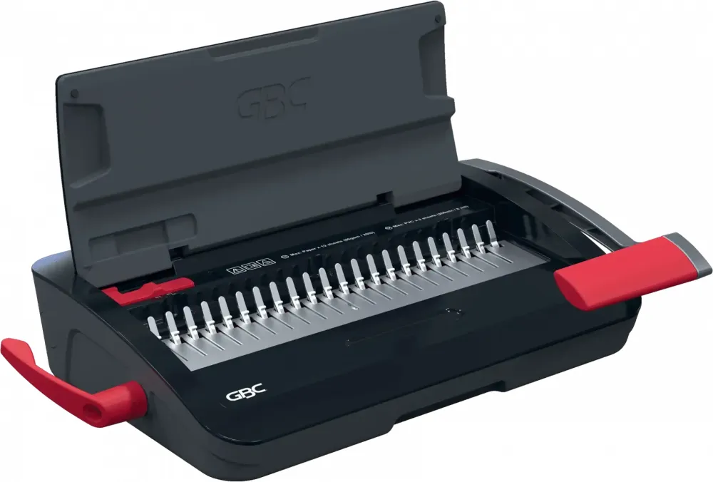 Bindownica ręczna GBC CombBind CB12, do 165 kartek, szaro-czarny