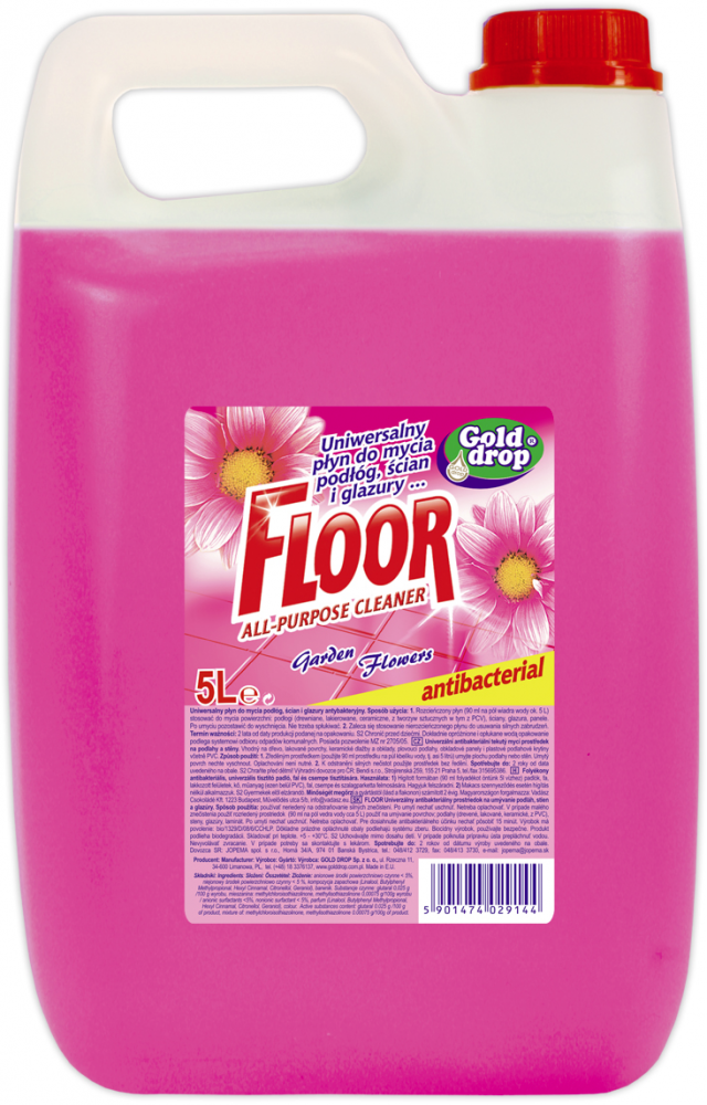 Płyn uniwersalny Floor Gold Drop, kwiaty ogrodów, 5l