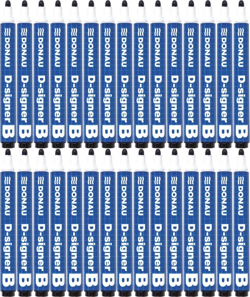 100x Marker suchościeralny Donau D-Signer B, okrągła, 4mm, czarny