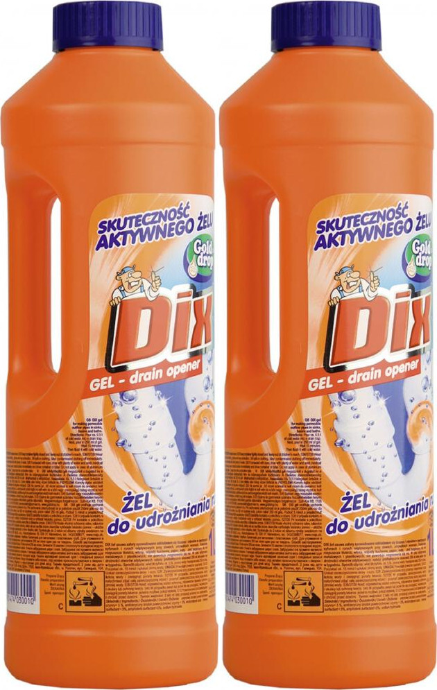 2x Żel do udrażniania rur Dix Gold Drop, 1l