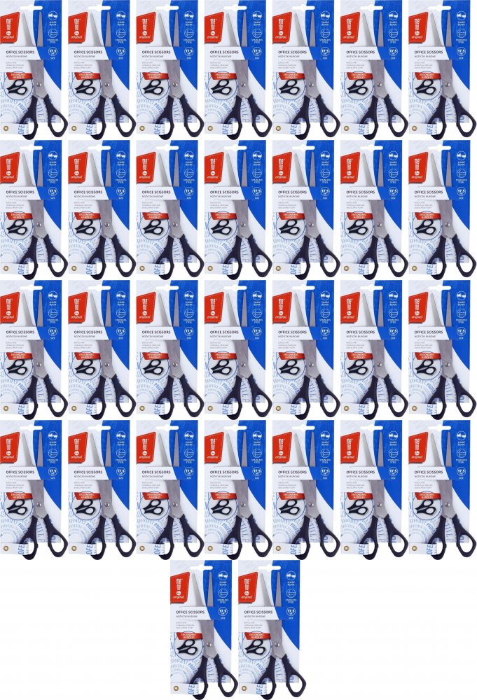 36x Nożyczki biurowe MemoBe, 17.5cm, czarny