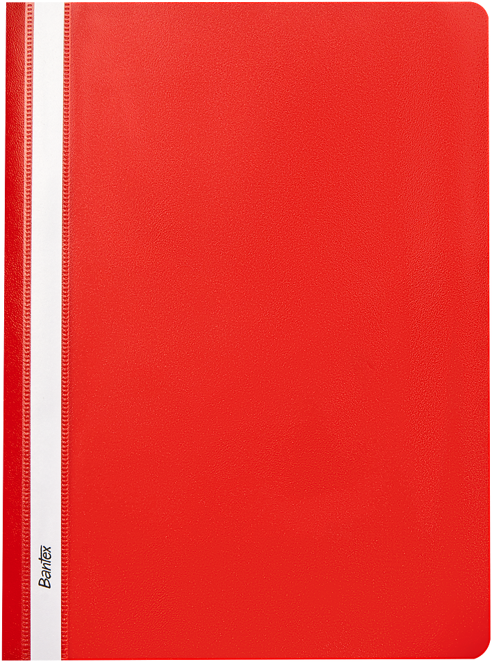Skoroszyt plastikowy bez oczek Bantex Budget, A4, do 200 kartek, czerwony