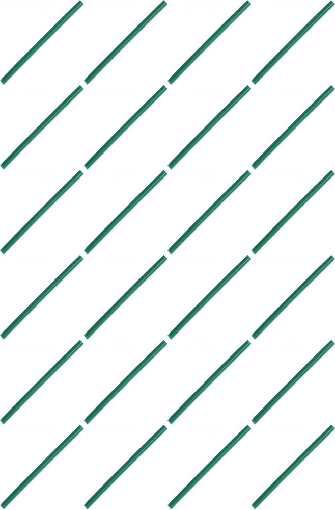 24x Listwa wsuwana Durable, 3mm, do 30 kartek, 1 sztuka zielony