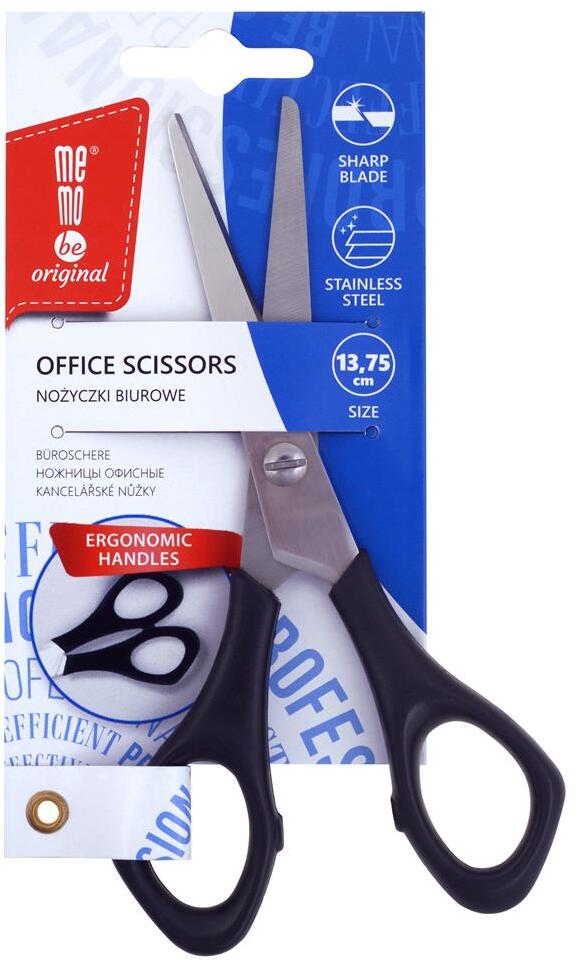 Nożyczki biurowe MemoBe, 13.75cm, czarny