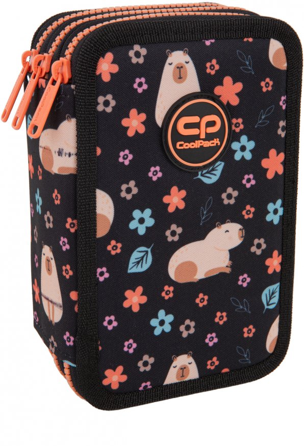 Piórnik szkolny CoolPack Jumper 3 Capybara, 3-komorowy, z wyposażeniem