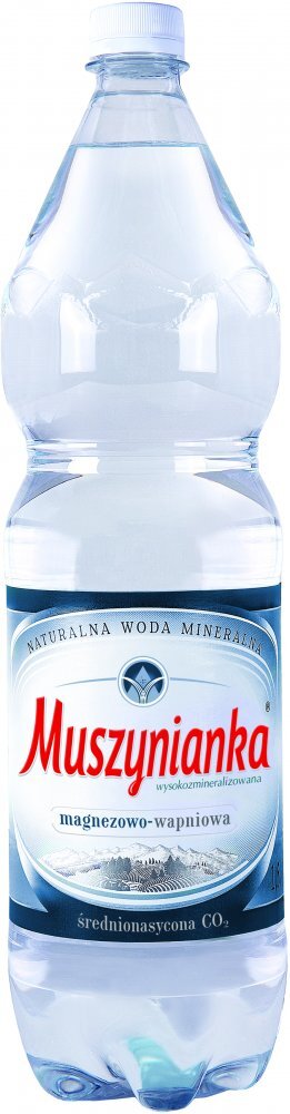 Woda gazowana Muszynianka, 1.5l, butelka PET, KAUCJA