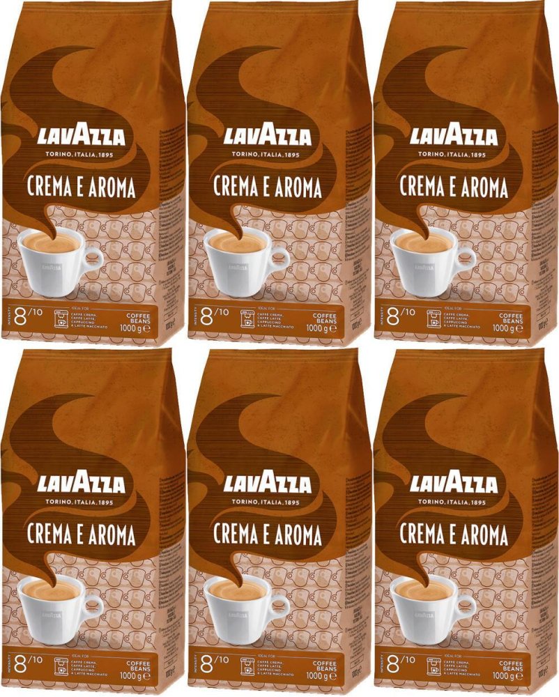 6x Kawa ziarnista Lavazza Crema Aroma, 1kg