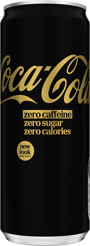 Napój gazowany Coca-Cola Zero Cukru, Zero Kofeiny, Zero Kalorii, puszka Sleek, 0.33l, KAUCJA