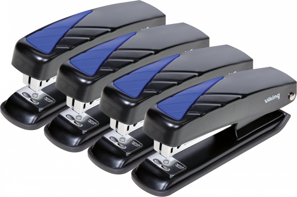 4x Zszywacz Viking, do 20 kartek, czarny