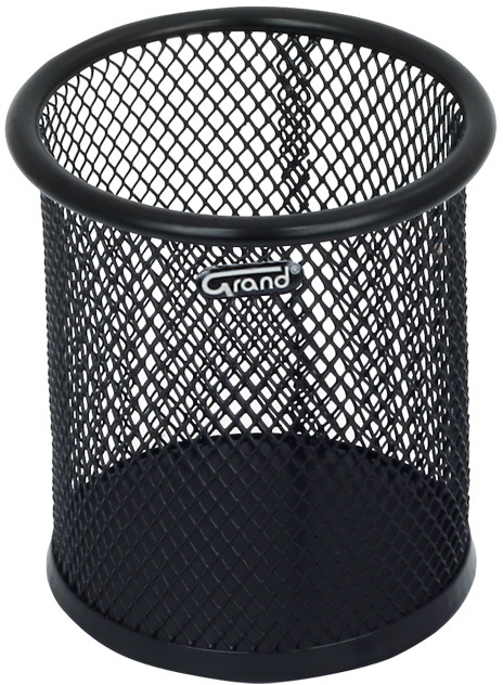 Kubek na długopisy Grand GR004, metalowy (druciany), czarny