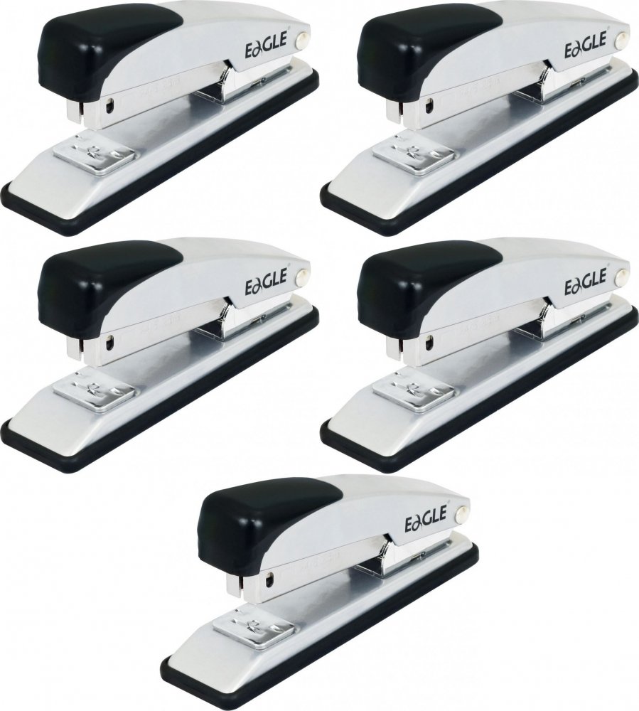 5x Zszywacz Eagle 205, do 20 kartek, czarny