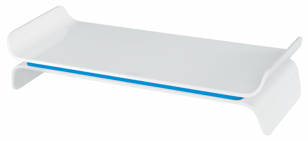 Podstawka pod monitor Leitz Ergo WOW, 209x112x483mm, biało-niebieski