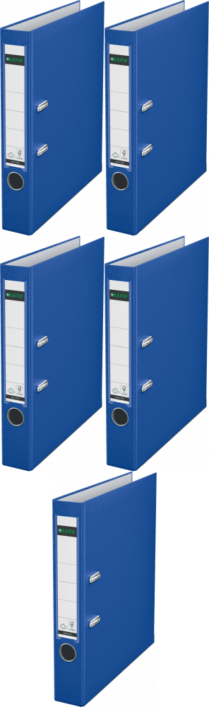 5x Segregator A4 Leitz 180°, 50mm, do 350 kartek, ciemnoniebieski