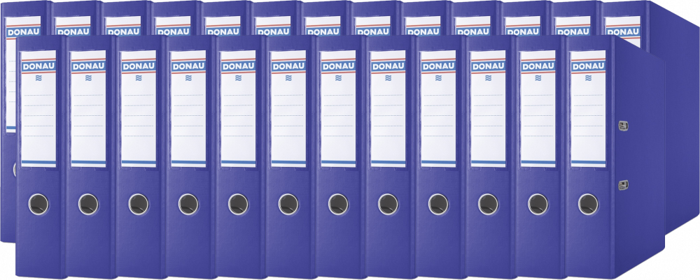 25x Segregator A4 Donau Master, szerokość grzbietu 75mm, do 500 kartek, ciemnoniebieski