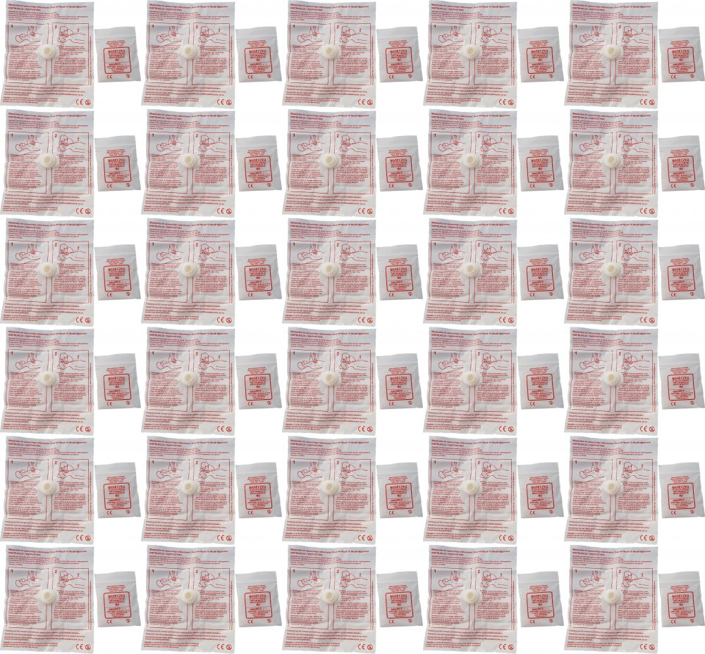 30x Maseczka jednorazowego użytku do sztucznego oddychania, 1 sztuka