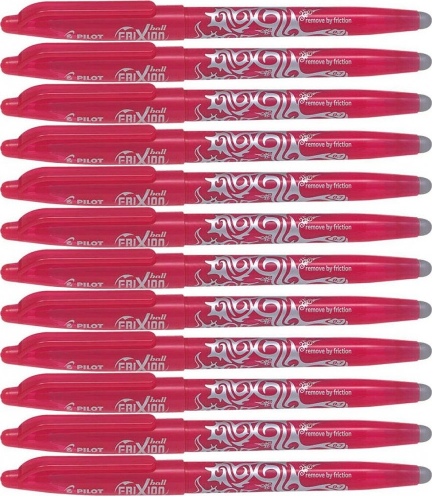 12x Pióro kulkowe wymazywalne Pilot Frixion Ball, 0.7mm, różowy