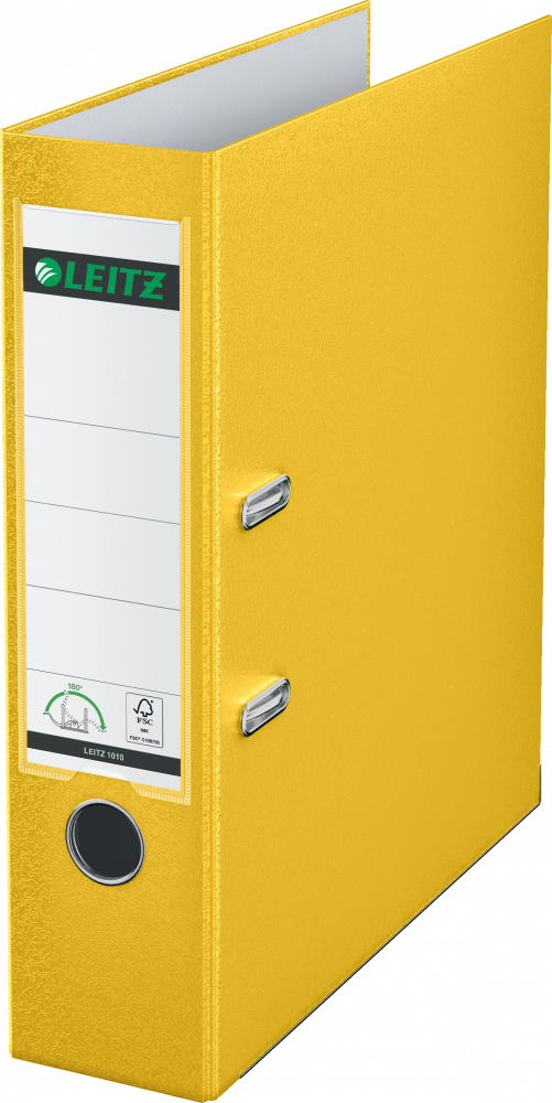 Segregator A4 Leitz 180°, 80mm, do 600 kartek, żółty