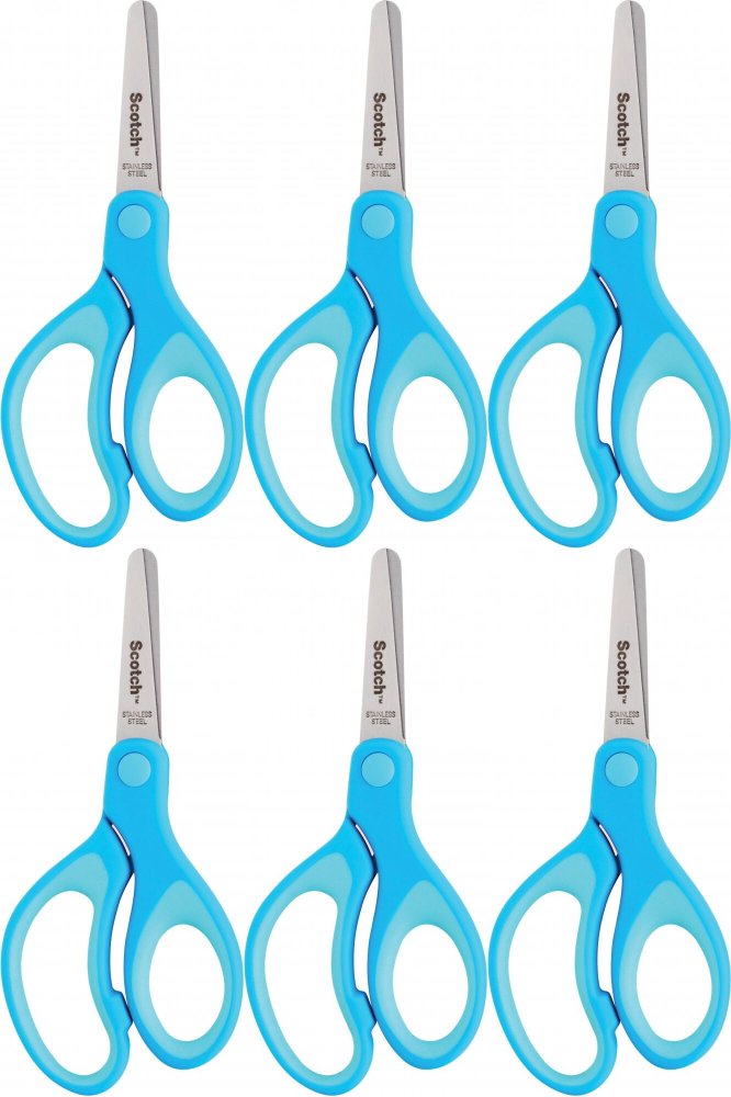6x Nożyczki dla dzieci Scotch, 12cm, zaokrąglone, mix kolorów