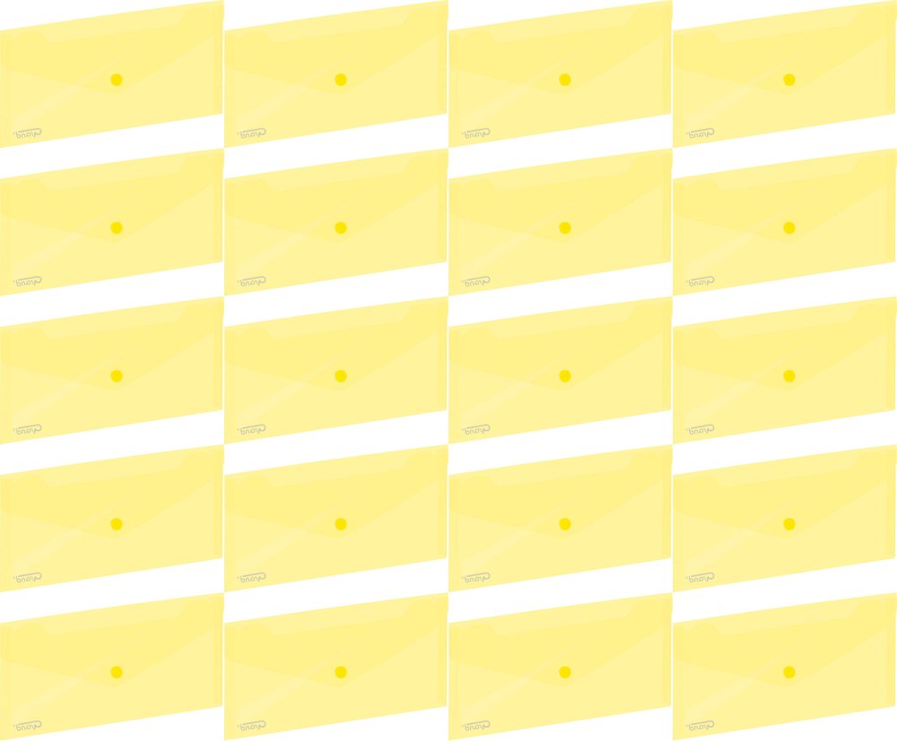 20x Teczka kopertowa Grand ZP-042, 254x130mm, na zatrzask, żółty