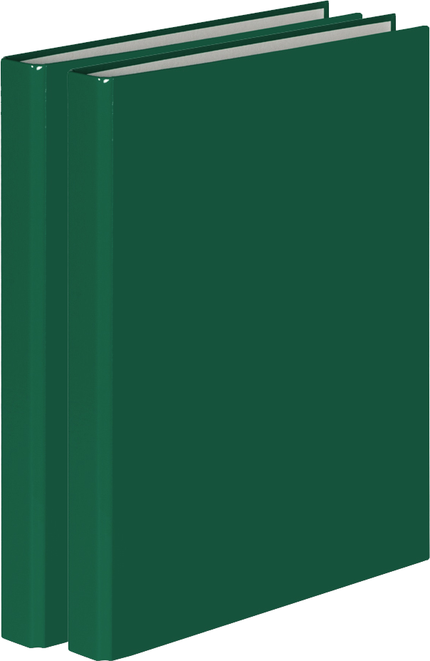 2x Segregator ringowy VauPe FCK, A4, szerokość grzbietu 25mm, do 150 kartek, 2 ringi, zielony