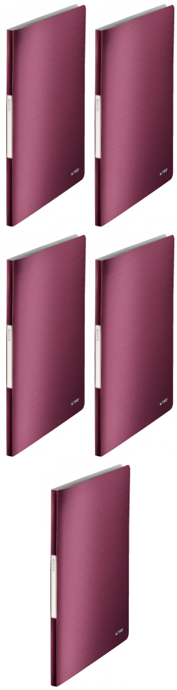 5x Album ofertowy Leitz Style, A4, 20 koszulek, rubinowa czerwień