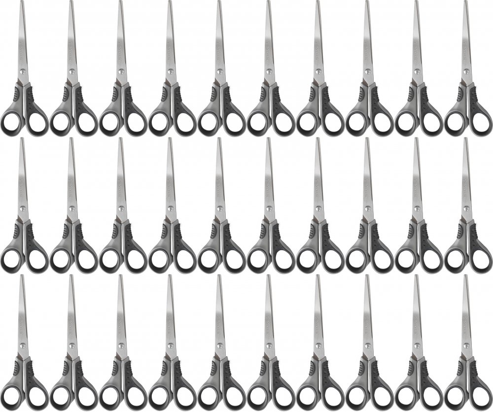 50x Nożyczki Interdruk, 15cm, szary