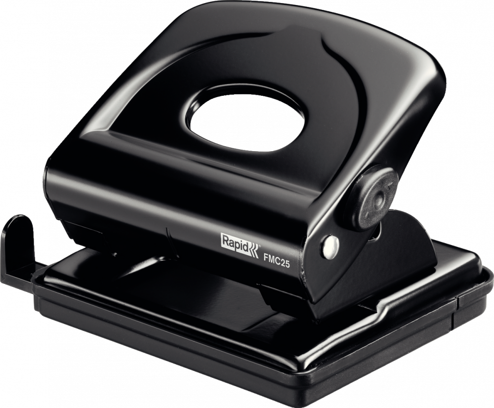 Dziurkacz Rapid FMC25, do 25 kartek, czarny