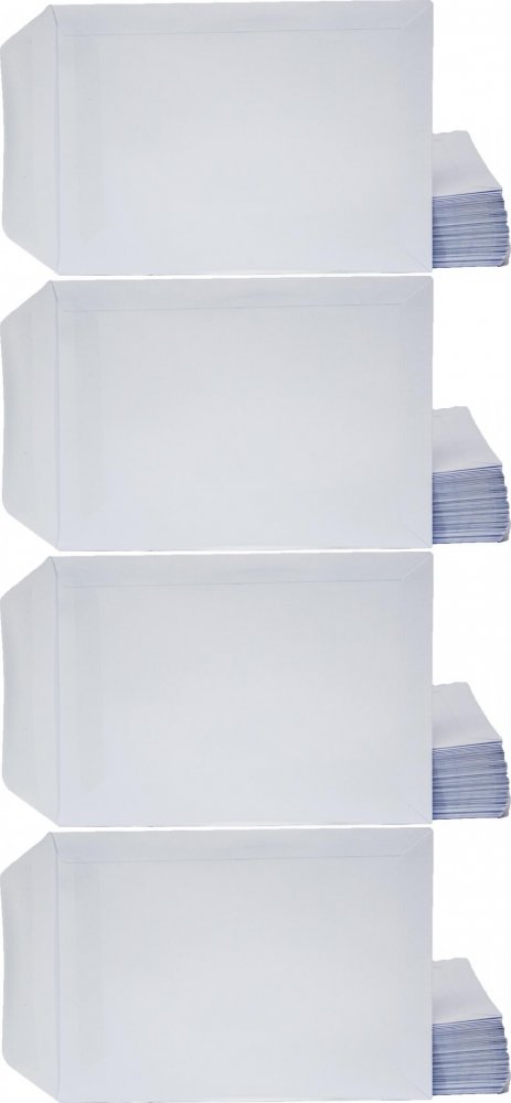 5x Koperta standardowa NC, B4, samoklejąca SK, 50 sztuk, biały